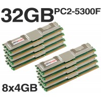 32GB PC2-5300F DDR2 Fully Buffered Server Memory RAM for HP BL460C 8x4GB