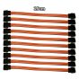 Job Lot of 10 x SATA Serial ATA 15CM Straight Orange Cables HH942