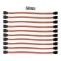 Job Lot of 10 x SATA Serial ATA 20CM Straight Orange Cables MD713