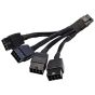 Nvidia 16-Pin 600W 12VHPWR to 4x 8-Pin PCIe Power Adapter Cable PCIe connector view
