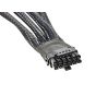 Nvidia 16-Pin 600W 12VHPWR to 4x 8-Pin PCIe Power Adapter Cable 12VHPWR connector view
