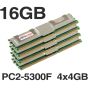 16GB (4x4GB) DDR2 PC2-5300F 667MHz ECC Fully Buffered Server Memory RAM HP Dell