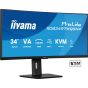 Illustration depicting iiyama 34" Curved Ultrawide Docking Monitor - XCB3497WQSNP-B1 - UWQHD VA 120Hz HDMI, DisplayPort, USB-C, RJ45