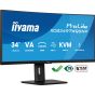 Illustration depicting iiyama 34" Curved Ultrawide Docking Monitor - XCB3497WQSNP-B1 - UWQHD VA 120Hz HDMI, DisplayPort, USB-C, RJ45