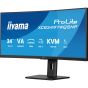 Illustration depicting iiyama 34" Curved Ultrawide Docking Monitor - XCB3497WQSNP-B1 - UWQHD VA 120Hz HDMI, DisplayPort, USB-C, RJ45