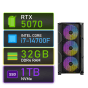 Illustration depicting High End Gaming PC Genesis RTX 5070 – i7-14700F – 32GB – 1TB SSD – 4K VR Ready – Windows 11 Pro
