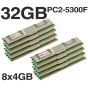 32GB (8x4GB) DDR2 PC2-5300F 667MHz ECC Fully Buffered SERVER MEMORY RAM HP DELL