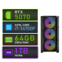 Illustration depicting Ultra Fast 64GB Gaming PC Genesis RTX 5070 – i7-14700F – 1TB SSD – 4K VR Ready – Windows 11 Pro