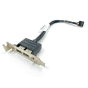 Lenovo ThinkCentre Low Profile PCI Bracket with 2x USB ports and cable P/N: 42Y8006, 41R3372