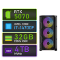 Illustration depicting Massive 4TB Gaming PC Genesis RTX 5070 – i7-14700F – 32GB RAM – 4K VR Ready – Windows 11 Pro