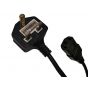 5M Non Standard UK Half Round Earth Pin PC Kettle Lead Power Cable C13 