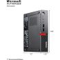 Lenovo M710q Tiny angle view with dimensions
