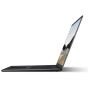 Surface Laptop 4 Matte Black side profile with open lid – slim aluminum design