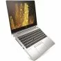 HP EliteBook 840 G5 angled display with Windows 10 Pro gold background
