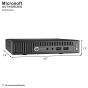 HP EliteDesk 800 G1 compact office desktop with Windows 11 Pro