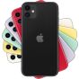 iPhone 11 colour range fan with Black model – rear view