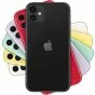 iPhone 11 colour range fan with Black model – rear view