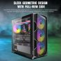 Genesis RTX 5070 Gaming PC - Sleek Geometric Design with Full-View Side