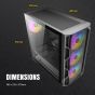 Genesis RTX 5070 Gaming PC - Case Dimensions