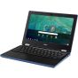 Acer Chromebook 11 CB3-132-C62B Stone Blue laptop front open view showing keyboard and Chrome OS desktop