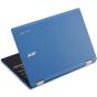 Acer Chromebook 11 CB3-132-11DC Stone Blue laptop rear angle view with lid open