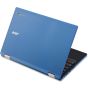 Acer Chromebook 11 CB3-132-C62B Stone Blue laptop open rear angle view