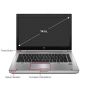 HP EliteBook 8470p Laptop PC 14.1" 3rd Gen i5-3210M 8GB 120GB SSD DVD USB 3.0 WIFi Windows 10 Professional 64-bit