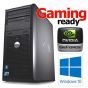Gaming PC Dell Tower Core 2 Duo GeForce 1GB HDMI DVI Windows 10 Computer