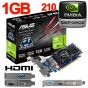 ASUS nVidia GeForce 210 1GB DDR3 PCIe HDMI DVI VGA Graphics Card Low Profile