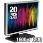 20.1" HP LP2065 Dual DVI Rotating LCD Monitor Black Silver with USB Hub