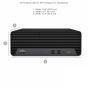 HP ProDesk 400 G7 SFF front ports and dimensions diagram