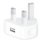 Apple 5W USB Power Adapter A1399 – UK 3-pin – front view