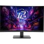 Illustration depicting ASRock 27" Curved Gaming Monitor - PG27QRT1B - QHD VA 180Hz HDMI, DisplayPort