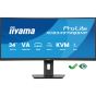 Illustration depicting iiyama 34" Curved Ultrawide Docking Monitor - XCB3497WQSNP-B1 - UWQHD VA 120Hz HDMI, DisplayPort, USB-C, RJ45