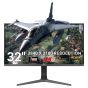 Illustration depicting piXL 32" Gaming Monitor - CM32G7 - 4K UHD IPS 144Hz HDMI, DisplayPort, USB-C Lightweight