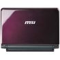 MSI Wind U180 10" Netbook Intel Dual Core 320GB WebCam WiFi HDMI Windows 7 - Purple