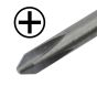 Close-up of PH #00 Phillips screwdriver tip – small crosshead for electronics