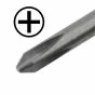 Close-up of PH #00 Phillips screwdriver tip – small crosshead for electronics