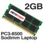 2GB (1x2GB) PC3-8500 1066MHz 204Pin DDR3 Sodimm Laptop Memory RAM