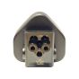 Linetek UK Plug to C5 Cloverleaf Male Converter LT-D56