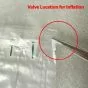 Valve location for inflation in High Quality Inflatable Air Bag