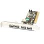 VIA 5-Port USB PCI expansion card with four external and one internal port