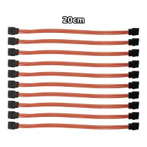 Job Lot of 10 x SATA Serial ATA 20CM Straight Orange Cables MD713