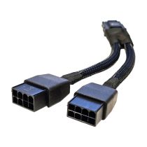 Nvidia 16-Pin 300W 12V 2x6 to 2x 8-Pin PCIe Power Adapter Cable front view
