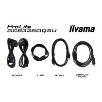 Illustration depicting iiyama 32" Curved Gaming Monitor - GCB3280QSU-B2 - QHD 180Hz HDMI, DisplayPort