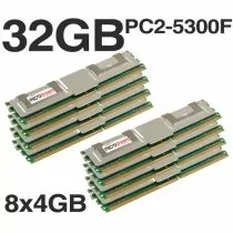 32GB (8x4GB) DDR2 PC2-5300F 667MHz ECC Fully Buffered SERVER MEMORY RAM HP DELL HYMP151F72CP4N3-Y5