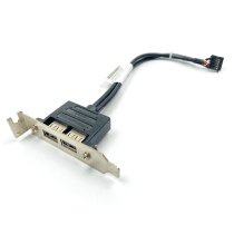 Lenovo ThinkCentre Low Profile PCI Bracket with 2x USB ports and cable P/N: 42Y8006, 41R3372