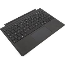 Microsoft Surface Pro Type Cover black QWERTY English keyboard angled view