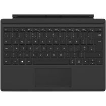 Microsoft Surface Pro Type Cover black QWERTY English keyboard angled view