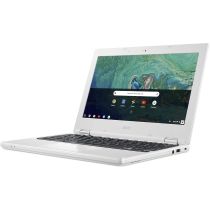 Acer Chromebook 11 CB3-132 white laptop open front view showing 11.6 inch HD display